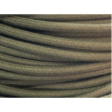 Fabric cable grey green linnen