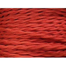 Fabric cable bright red